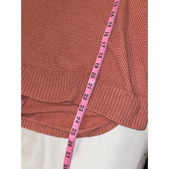 Madewell Dark Orange Long Sleeves Waffle knit Pullover Sweater Women's Size XS - Picture 7 of 9